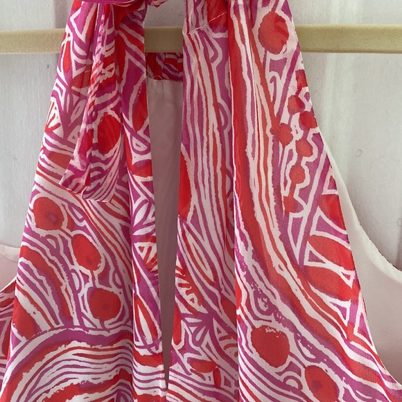 Trina Turk 100% Silk Halter Dress Size 8 - Picture 6 of 12